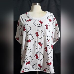 Sanrio Hello Kitty White Short Sleeve T-shirt‎ Women's Size 2X